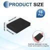 MECCANIXITY Single Sided Speaker Isolation Pads, 90mmx65mmx15mm Square Black Non Slip EVA Acoustic Foam Pads Feet Anti-Vibration Base for Decks Speaker Subwoofer HiFi Sound System, Pack of 16 view 2