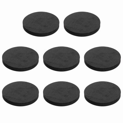 MECCANIXITY Single Sided Speaker Isolation Pads, 70mmx8mm Round Black Non Slip EVA Acoustic Foam Pads Feet Anti-Vibration Base for Decks Speaker Subwoofer HiFi Sound System, Pack of 8