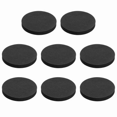 MECCANIXITY Single Sided Speaker Isolation Pads, 65mmx8mm Round Black Non Slip EVA Acoustic Foam Pads Feet Anti-Vibration Base for Decks Speaker Subwoofer HiFi Sound System, Pack of 8