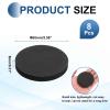 MECCANIXITY Single Sided Speaker Isolation Pads, 65mmx8mm Round Black Non Slip EVA Acoustic Foam Pads Feet Anti-Vibration Base for Decks Speaker Subwoofer HiFi Sound System, Pack of 8 view 2
