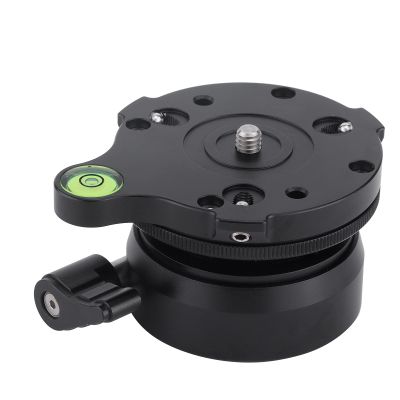 Ball Head Mount Tripod, Aluminum Alloy, Black, Compact Size - 360 Rotation, Level Corrector, Suitable for DSLR Photography