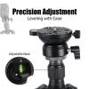 Ball Head Mount Tripod, Aluminum Alloy, Black, Compact Size - 360 Rotation, Level Corrector, Suitable for DSLR Photography view 2