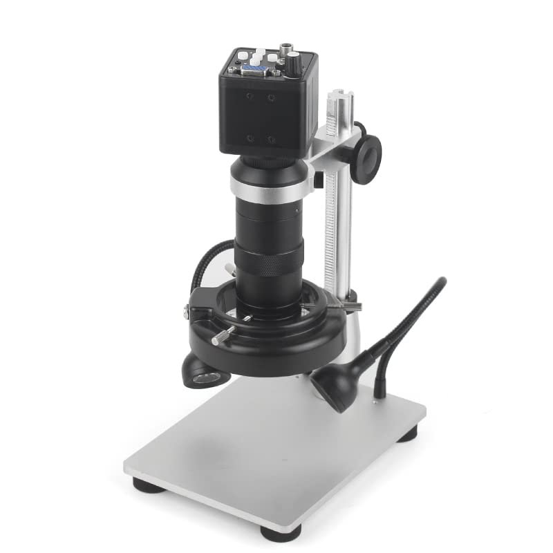USZWBY 1080P Hdmi USB Electronic Digital Video Microscope Camera 130X Zoom C Mount Lens USB Led Light for Lab PCB Phone Repair Tools