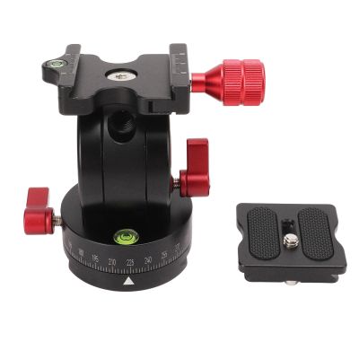 Ball Head Tripod Mount, Panoramic Pan Tilt with Quick Release, Aluminium Alloy - Fluid Head Design, 360 Degree Rotation, Compatible for Photography