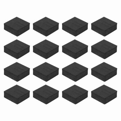 MECCANIXITY Single Sided Speaker Isolation Pads, 50mmx50mmx20mm Square Black Non Slip EVA Acoustic Foam Pads Feet Anti-Vibration Base for Decks Speaker Subwoofer HiFi Sound System, Pack of 16