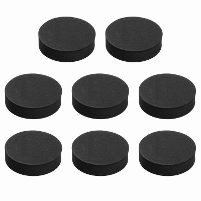 MECCANIXITY Single Sided Speaker Isolation Pads, 60mmx16mm Round Black Non Slip EVA Acoustic Foam Pads Feet Anti-Vibration Base for Decks Speaker Subwoofer HiFi Sound System, Pack of 8