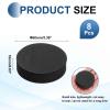 MECCANIXITY Single Sided Speaker Isolation Pads, 60mmx16mm Round Black Non Slip EVA Acoustic Foam Pads Feet Anti-Vibration Base for Decks Speaker Subwoofer HiFi Sound System, Pack of 8 view 2