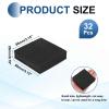 MECCANIXITY Single Sided Speaker Isolation Pads, 80mmx80mmx20mm Square Black Non Slip EVA Acoustic Foam Pads Feet Anti-Vibration Base for Decks Speaker Subwoofer HiFi Sound System, Pack of 32 view 2