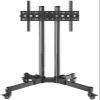 Universal Swivel Table Top TV Stand Stainless Steel Small TV Floor Bracket for 32 70 Inches TVs Black TV Floor Stand Led on Wheels Castors U view 1