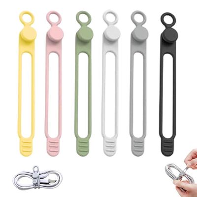 20PCS Data Cable Organizer, 2026 New Silicone Cable Ties Cable Management Organizer, 4.17 inch Reusable Cord Organizers, Colorful Wire Organizers for Cords