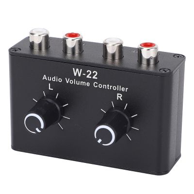 DirectNine Basics Balance Adjuster Volume Control Box Easy to Use Stereo Switcher Wide Compatibility 3.5mm Volume Controller for Digital Sound Players