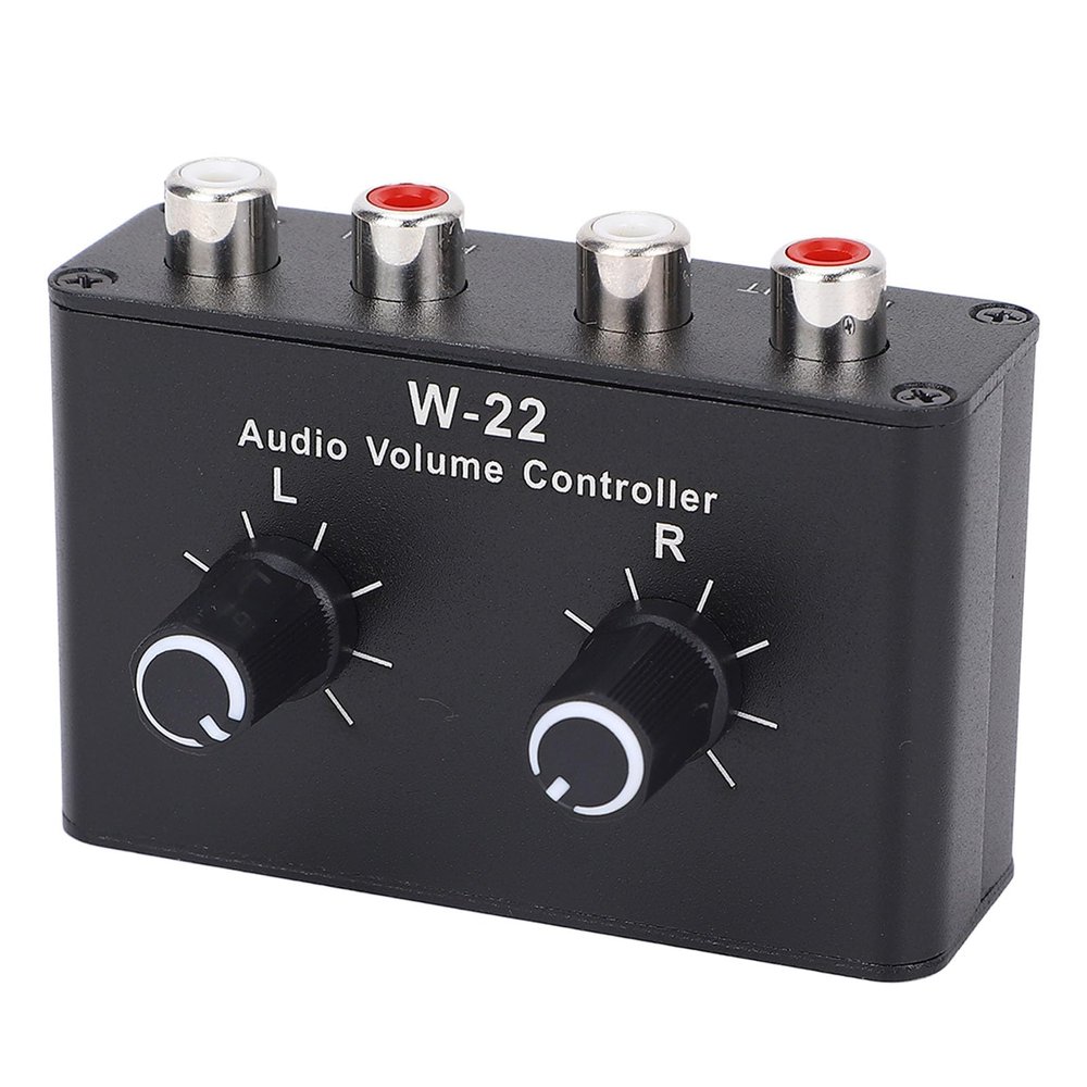 DirectNine Basics Balance Adjuster Volume Control Box Easy to Use Stereo Switcher Wide Compatibility 3.5mm Volume Controller for Digital Sound Players