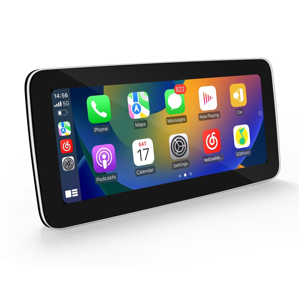 10.25 Linux Touch Screen Upgrade for Mercedes NTG 5.1/5.2 C-W205 GLC-X253 V-W447 X-W470 CarPlay Android Auto Full Screen Mirroring App Support Vehicle Cameras
