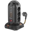 9 Way Multiple Socket Power Strip with 6 USB Vertical EU Outlets Tower Socket with 1.8M Extension Cord Surge Protection for Home(9AC Black) view 1