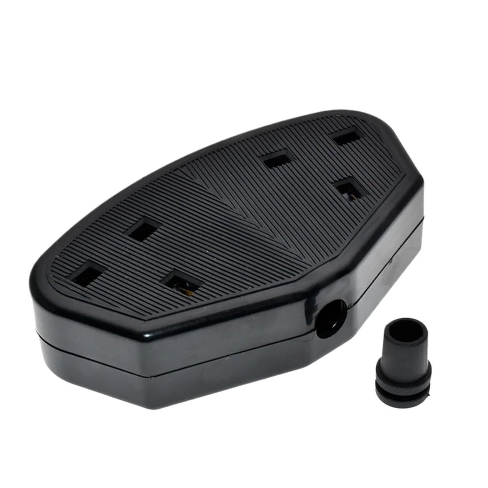 2 Gang UK Standard Detachable Female Socket 13A British Power Cord Rewirable Connector 2 Outlet Socket