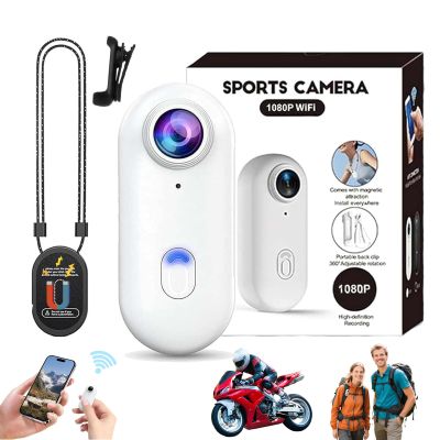 cetzork The Tap Cam, Tapcam, Tapcam Sports Camera, HD 1080p/4k Hands-Free Mini Wearable Adventure Action Body Cam with Audio Video, Mount Anywhere, for Baseball, Vlogging, Diving (White, 1080P)