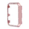 Bumper Cover Glitter Pink Compatible with Apple Watch 41mm Series 8, Aluminum Alloy Metal Watch Bling Shiny Protector Shockproof Protective Frame Cover Compatible with Apple Watch 41mm Series 9/8/7 view 1