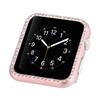Bumper Cover Glitter Pink Compatible with Apple Watch 41mm Series 8, Aluminum Alloy Metal Watch Bling Shiny Protector Shockproof Protective Frame Cover Compatible with Apple Watch 41mm Series 9/8/7 view 3