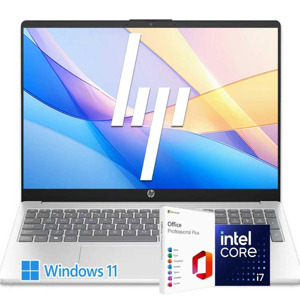 HP Newly Designed Business Laptop | 10 Cores Intel Core i7-1255U CPU up to 4.7GHz | 15.6" FHD | 16GB RAM | 512GB SSD | Wi-Fi 6 | Win11 with Microsoft Office | WOWPC Recovery USB