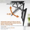 QICBYING Adjustable Ceiling TV Mount Bracket - Motorized TV Mount, 0-85 Flip Down TVs/Monitor Bracket, Telescopic Electric TVs Lift with Auto Lifting, Hidden Drop Down TVs Lift view 3