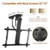 QICBYING Adjustable Ceiling TV Mount Bracket - Motorized TV Mount, 0-85 Flip Down TVs/Monitor Bracket, Telescopic Electric TVs Lift with Auto Lifting, Hidden Drop Down TVs Lift view 4
