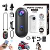cetzork The Tap Cam, Tapcam, Tapcam Sports Camera, HD 1080p/4k Hands-Free Mini Wearable Adventure Action Body Cam with Audio Video, Mount Anywhere, for Baseball, Vlogging, Diving (Black, 4K) view 1