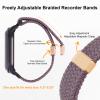 Adjustable Braided Wristband Compatible with Plaud NotePin & NotePin S AI Voice Recorder,Breathable Soft Wearable Strap with Magnetic Buckle and PC Case,Plaud Note Recorder Accessories,Smoke Purple view 4