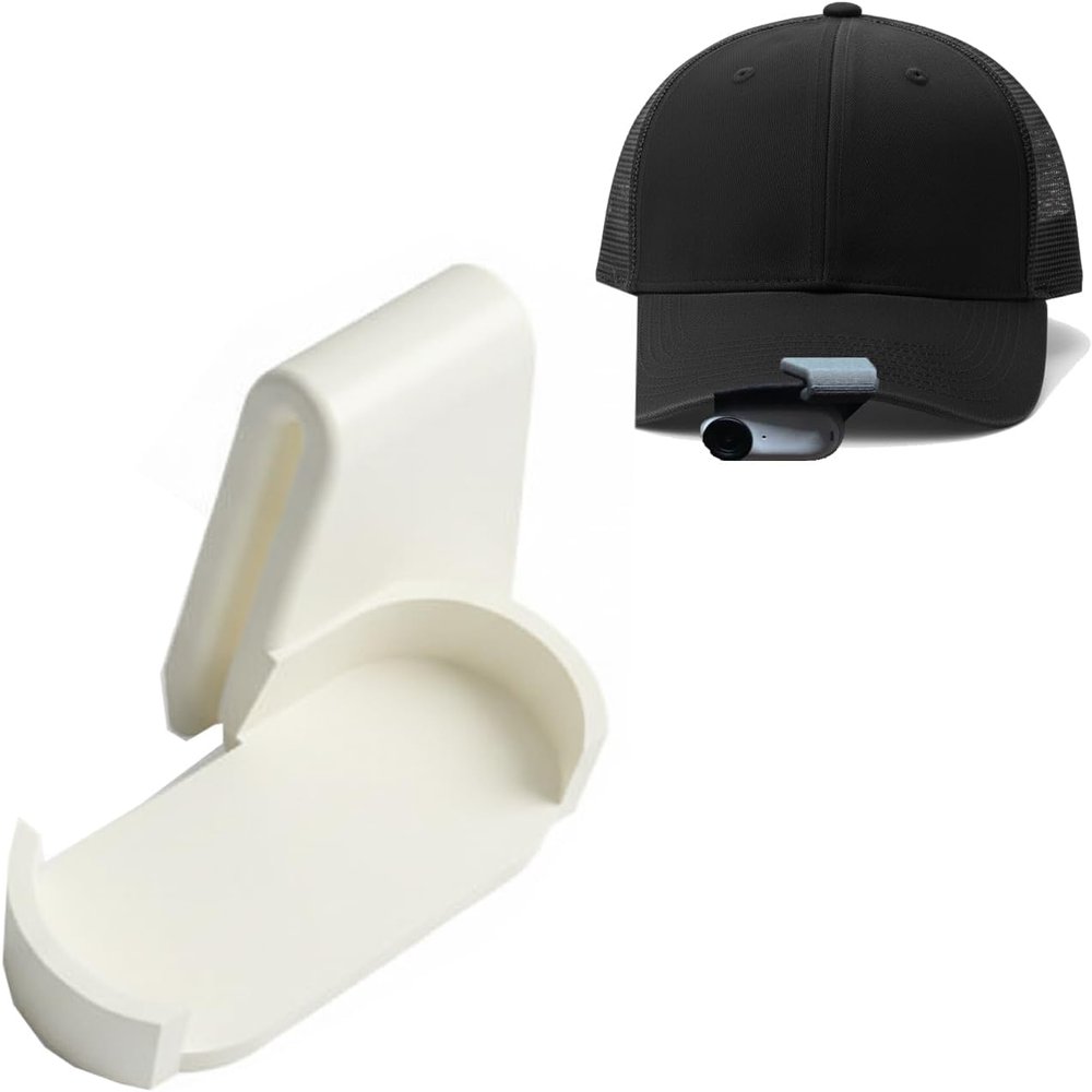 Secure Magnetic Cap Mount for Insta360 Go 3 - Hands-Free POV Hat Clip Brim Mount for Action Camera Recording (Black)