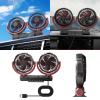 ECVGHD Car Fan Upgraded Double Head USB For With Powerful Cooling 360 Rotatable 3 Speed Desk For Home Offices Double Head Usb Fan view 2