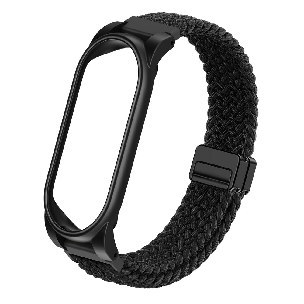 Adjustable Braided Wristband Compatible with Plaud NotePin AI Voice Recorder,Breathable Soft Wearable Strap with Magnetic Buckle and PC Case,Lightweight Band,Note Ai Voice Recorder Accessories,Black