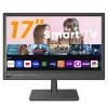 Jexiop 17inch Smart TV,Full HD 1080p LED Flat Screen with ATSC TV,with Built-in HDMI/USB-Suitable for Kitchen Kid's Room Basement or RV Camper view 1