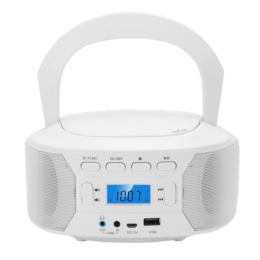 LICAEVEY Portable CD Player with Bluetooth and Top Loading, MP3 USB FM Radio CD Player with AUX Input for Home and Outdoor Use (US Plug)