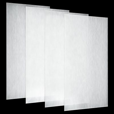 Pushglossy 4 Pack 22.5" x 46.5" x 0.2" Fluorescent Light Covers Replacement, Cuttable Polycarbonate Diffuser Panels for Drop Ceiling Light Fixture for Office Classroom Commercial Use (Clear)