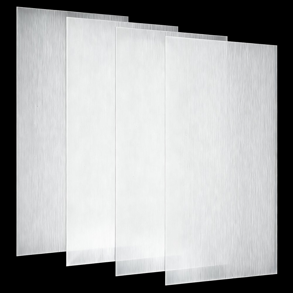 Pushglossy 4 Pack 22.5" x 46.5" x 0.2" Fluorescent Light Covers Replacement, Cuttable Polycarbonate Diffuser Panels for Drop Ceiling Light Fixture for Office Classroom Commercial Use (Clear)