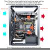 Computer Case - Cooling Master Cases, Mid Computer Case, Black Pc Caser Compact, Excellent Heat Dissipation, Open Frame DIY Cases, Lightweight Portable Aluminum Steel Structure view 4