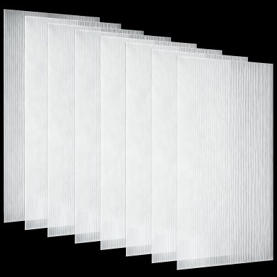 Pushglossy 8 Pack 22.5" x 46.5" x 0.2" Fluorescent Light Covers Close to Ceiling Lights Diffuser Panels Polycarbonate Lighting Sheets for Commercial Office Classroom Replacement (Clear)