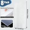 Pushglossy 8 Pack 22.5" x 46.5" x 0.2" Fluorescent Light Covers Close to Ceiling Lights Diffuser Panels Polycarbonate Lighting Sheets for Commercial Office Classroom Replacement (Clear) view 2