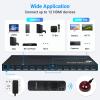 12 Port 8 Port HDMI Switch 12 in 1 Out- 4K HDMI Switcher Selector with IR Remote Control, 4K@30Hz Compatible with Laptop, PS5, Xbox, Fire TV, Blu-ray Player, Set-top Box, TV, Monitor, Projector view 3