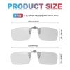 MECCANIXITY 4 Pcs Polarized Clip-on 3D Glasses, Passive Square 3D Viewing Glasses Frames for RealD/Image Maximum Movies Theater Games TV Photo Projector (Metal Clip) view 2