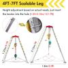 Heavy Duty Confined Space Tripod Kit with 1800 Lbs Winch, Industrial Hoist for Lifting & Rescue, Aluminum Safety Equipment for Emergency Response & Commercial Use view 3