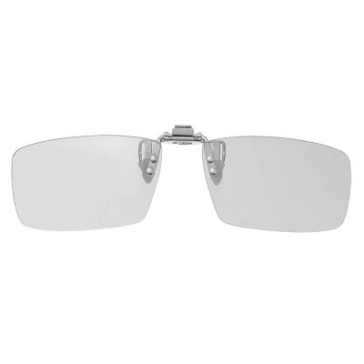 MECCANIXITY 1 Pcs Polarized Clip-on 3D Glasses, Passive Square 3D Viewing Glasses Frames for Image Maximum Movies Theater Games TV Photo Projector (Metal Clip)