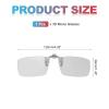 MECCANIXITY 1 Pcs Polarized Clip-on 3D Glasses, Passive Square 3D Viewing Glasses Frames for Image Maximum Movies Theater Games TV Photo Projector (Metal Clip) view 2