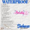 Custom Girls Name with Butterfly Stickers Personalized Color Text Beautiful Names for Princess Waterproof Die Cut Vinyl & Transparent DTF Decal for Water Bottle Laptop Car Helmet Gifts for Men Women view 4