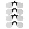 MECCANIXITY 4 Pcs Polarized Clip-on 3D Glasses, Passive Circular 3D Viewing Glasses Frames for RealD/Image Maximum Movies Theater Games TV Photo Projector view 1