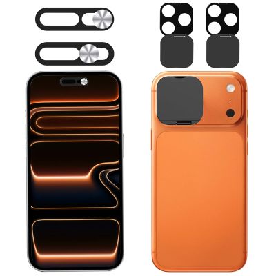 EYSOFT Privacy Cover Compatible for iPhone 17 Pro/iPhone 17 Pro Max with Front Camera Cover,Protect Your Privacy and Security But Not Affect Facial Recognition2Pack-Silver