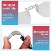 MECCANIXITY 2 Pcs Polarized Clip-on 3D Glasses, Passive Circular 3D Viewing Glasses Frames for RealD/Image Maximum Movies Theater Games TV Photo Projector (Metal Clip) view 3