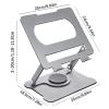 Monghuis Adjustments Laptop Stand Foldable Carbon Steel Risers with Antislip Base Ventilated Frame for Up to 17Inch Notebook Double Shaft Notebook Holder view 3