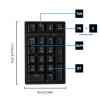 Portable Numeric Keypad, 21-Key Mechanical Number Pad with Wireless, Wired, and 2.4G Connection, Desktops, Laptop, Notebook, Game Usage view 2