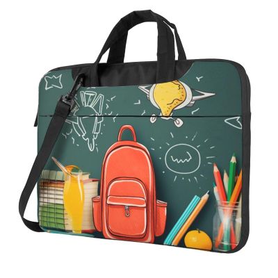 Back to School Theme Laptop Tote Bag for Men Women 13 inch Laptop Sleeve Shoulder Briefcase Messenger Computer Bag