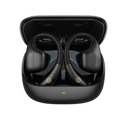 BUGANI Open Ear Earbuds, Open Ear Headphones, Running Earbuds Wireless, Headphones Bluetooth Wireless 5.4, Noise Cancelling Earbuds 50H Playtime, IPX5 Waterproof Earphones for Workout, Running, Sport